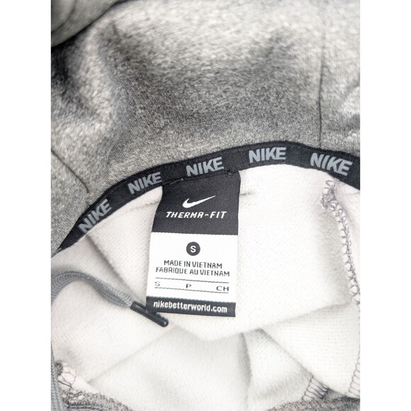 Nike Therma Fit Performance Gray Neon Yellow Sweatshirt Hoodie Size Small - Picture 4 of 9
